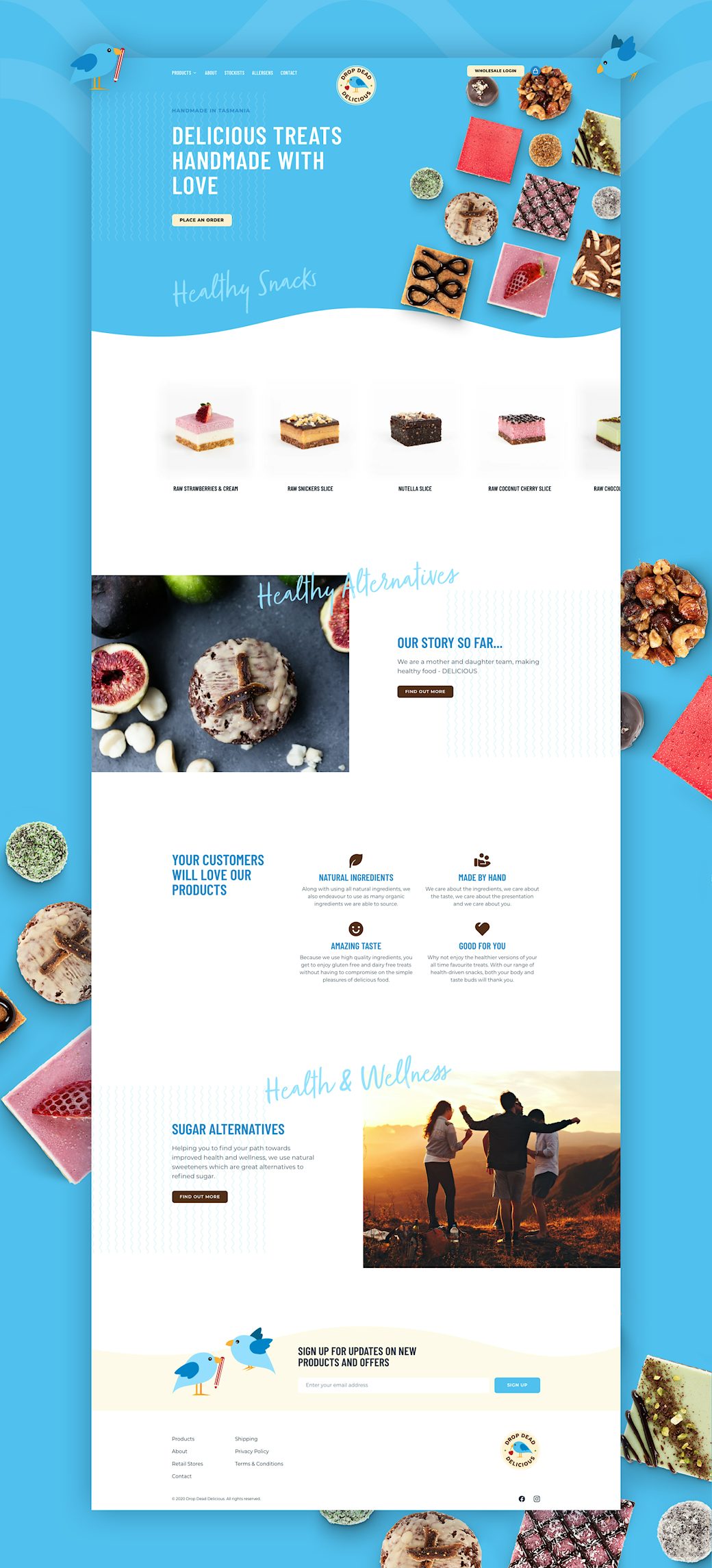 Drop Dead Delicious Homepage Web Design e Commerce